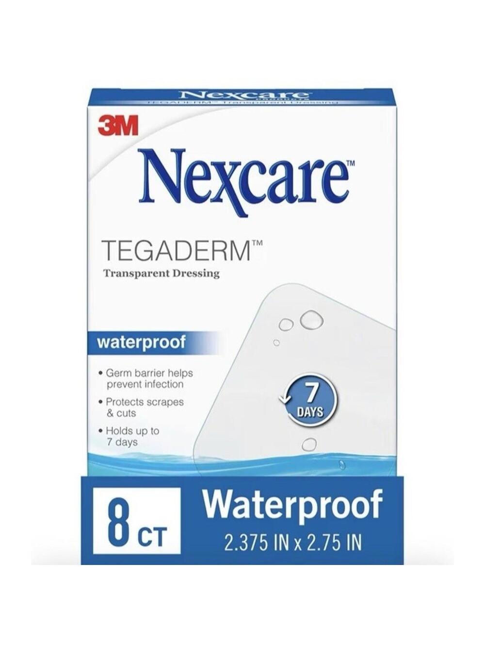 Nexcare Tegaderm Waterproof Transparent Dressing – 8-Pack Sterile Film